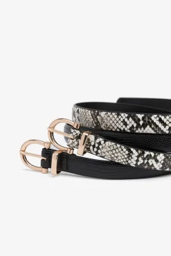 Vilanova Cintos-Pack de Cintos com Efeito Serpente preto