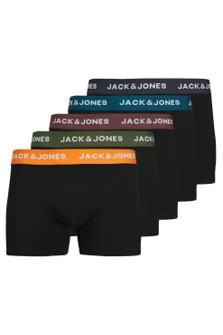 Jack & Jones Roupa Interior-Pack x5 boxers lisos preto