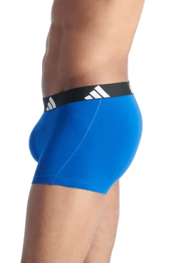 Adidas Roupa Interior|Desporto-Pacote com 3 boxers de algodão Active Flex azul