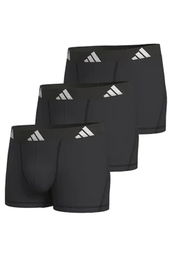 Adidas Roupa Interior|Desporto-Pacote com 3 boxers de algodão Active Flex preto