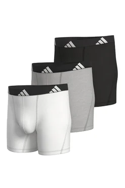 Adidas Roupa Interior-Pacote com 3 boxers longos de algodão Active Flex estampado