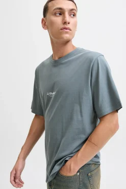 Jack & Jones T-Shirts-Pacote com 2 camisetas de modelagem regular cinzento