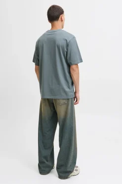 Jack & Jones T-Shirts-Pacote com 2 camisetas de modelagem regular cinzento