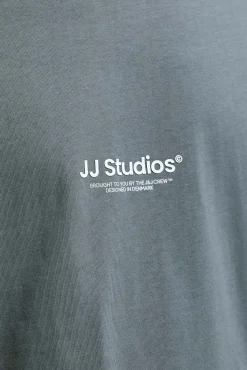 Jack & Jones T-Shirts-Pacote com 2 camisetas de modelagem regular cinzento