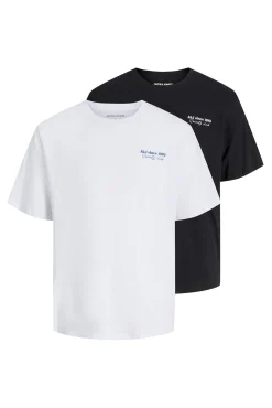 Jack & Jones T-Shirts-Pacote com 2 camisetas de modelagem regular preto