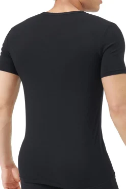 Adidas T-Shirts-Pacote com 2 camisetas para homem de algodão elástico com gola em bico preto