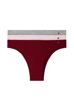 Tommy Jeans Roupa Interior-Pacote com 3 cuecas brasileiras caneladas estampado