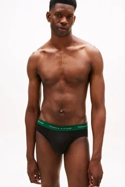 Tommy Jeans Roupa Interior-Pacote com 3 Cuecas de Algodão preto