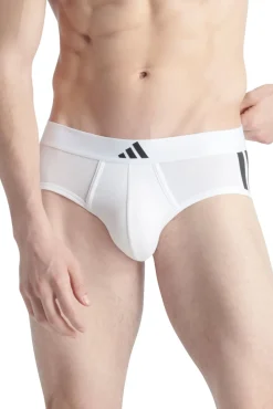 Adidas Roupa Interior-Pacote com 2 cuecas elásticas Active Flex Cotton 3-Stripes branco