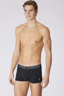 Us Polo Roupa Interior-Pacote com 3 cuecas Kad Preto