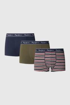 Pepe Jeans Roupa Interior-Pacote com 3 logo de boxer azul