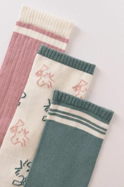 Women'secret Meias-Pacote com 3 meias longas do Snoopy estampado