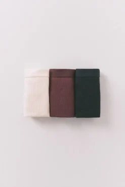 Women'secret Roupa Interior-Pacote com 3 tangas brancas caneladas branco