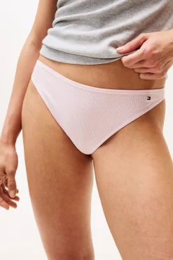 Tommy Jeans Roupa Interior-Pacote com 3 tangas caneladas estampado