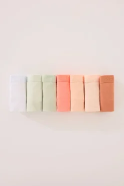 Women'secret Roupa Interior-Pacote com 7 tangas de algodão multicoloridas estampado