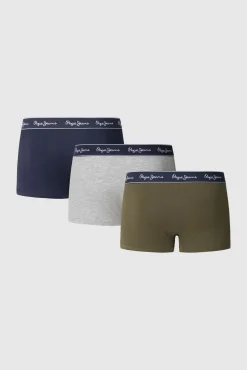 Pepe Jeans Roupa Interior-Pacote de 3 boxer liso com logo verde