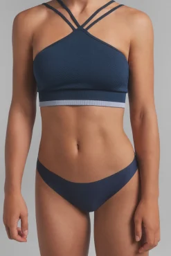 Dash and Stars Roupa Interior-Pacote de 2 cuecas brasileiras cortadas a laser azul