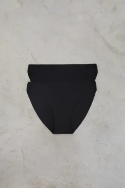 Dash and Stars Roupa Interior-Pacote de 2 cuecas clássicas pretas cortadas a laser preto