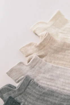 Women'secret Meias-Pacote de 5 meias curtas cinza cinzento