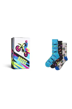 Happy Socks Meias|Meias-Pacote de 3 meias esportivas multicolour