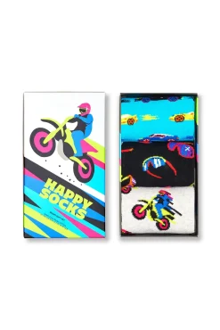 Happy Socks Meias|Meias-Pacote de 3 meias esportivas multicolour