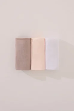 Women'secret Roupa Interior-Pacote de 3 tangas de microfibra branco