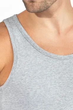 Bread & Boxers T-Shirts-Pacote de duas camisetas cinza lisas mangas cinzento