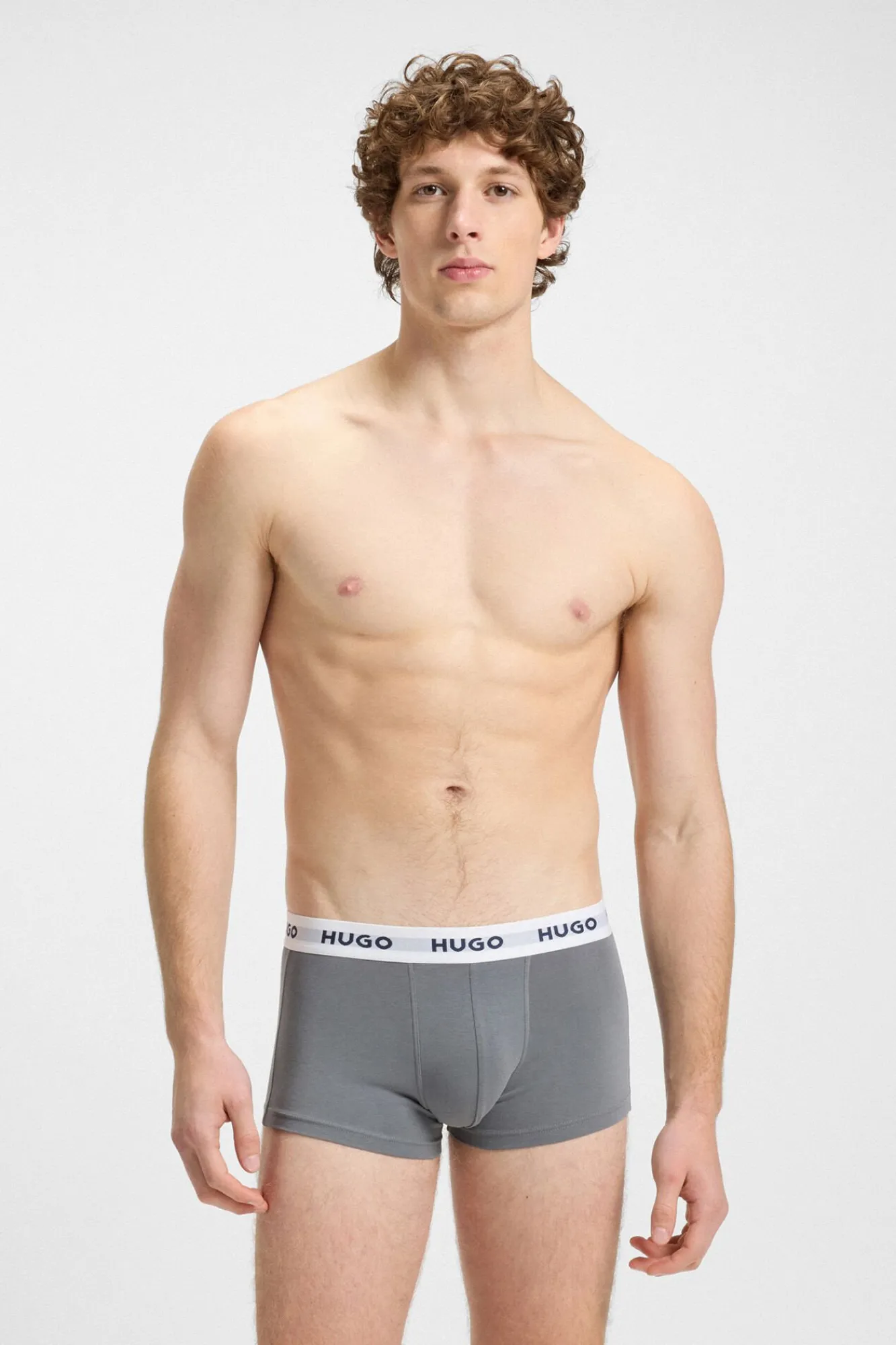 HUGO Roupa Interior-Pacote de três boxers Multicolorido