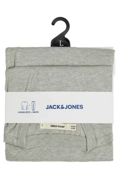 Jack & Jones Pijamas-Pacote de T-shirt e calça cinzento