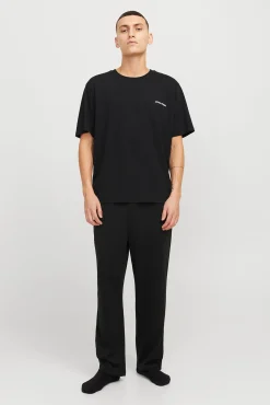 Jack & Jones Pijamas-Pacote de T-shirt e calça preto