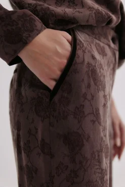 Hoss Intropia Calças-Palma. Calças jacquard Castanho