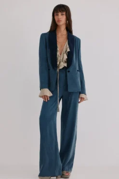 Hoss Intropia Calças|Fatos-Palmira. Calças esvoaçantes Azul