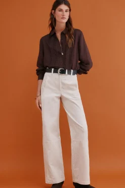 Hoss Intropia Calças-Pamela. Calças curtas Ecru