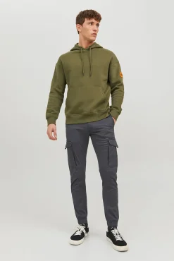 Jack & Jones Calças-Pantalón cargo slim fit preto