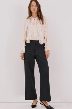 Cortefiel Calças-Pantalón punto roma espiga Multicolorido