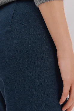 Cortefiel Calças-Pantalón punto roma espiga Azul