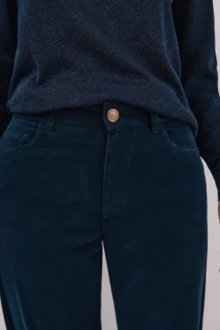 Cortefiel Calças-Pantalones Marine Velvet Azul