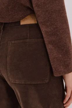 Cortefiel Calças-Pantalones Marine Velvet Castanho