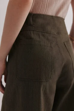 Hoss Intropia Calças-Paola. Calças plissadas Verde