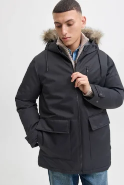 Jack & Jones Sobretudos-Parka acolchoada preto