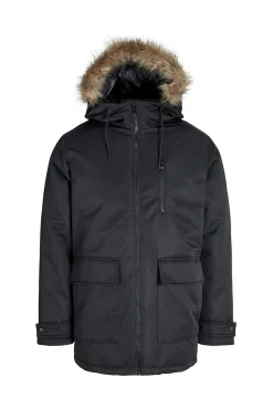 Jack & Jones Sobretudos-Parka acolchoada preto