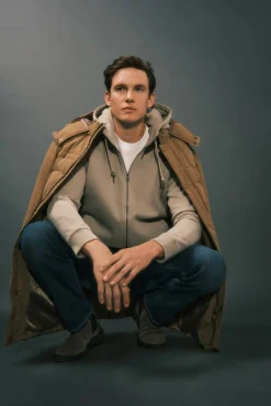 Cortefiel Sobretudos-Parka acolchoada Castanho