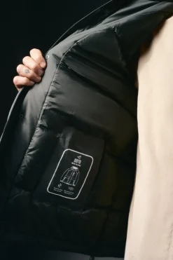 OOTO Sobretudos-Parka acolchoada capuz Cinzento