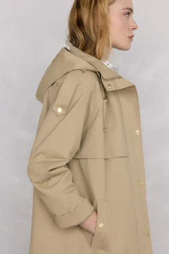 Pedro del Hierro Casacos-Parka acolchoada capuz Beige