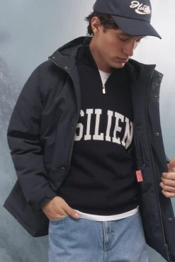 Springfield Sobretudos-Parka acolchoada térmica azul