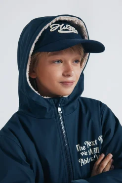 Springfield Kids Sobretudos-Parka marinho com frase para criança azul