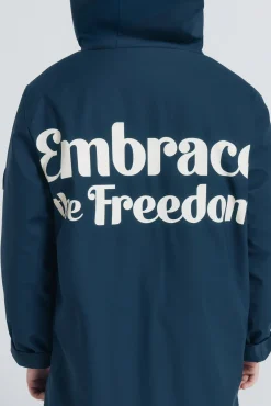 Springfield Kids Sobretudos-Parka marinho com frase para criança azul