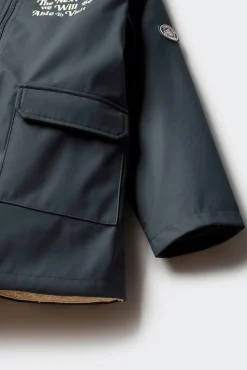 Springfield Kids Sobretudos-Parka marinho com frase para criança azul