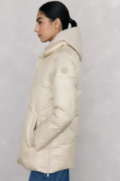 Pedro del Hierro Casacos|Acolchoados E Agasalhos-Parka colete desmontável Ecru