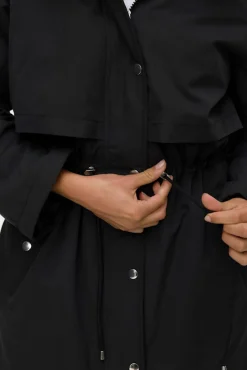 Vero Moda Sobretudos|Casacos-Parka com botões prateados Preto